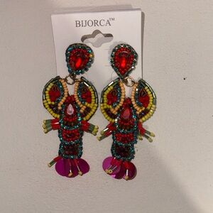 Beaded Crawfish Earrings